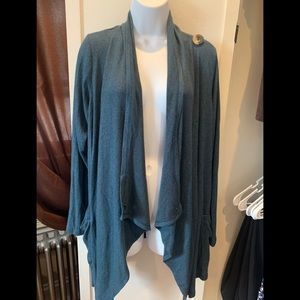 Kirbee Button Detail Open Cardigan